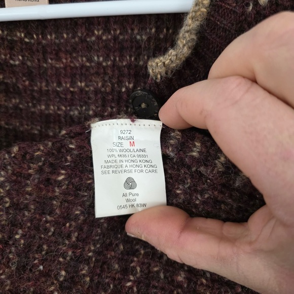 Vintage Woolrich 100% Wool Cardigan Floral Print Nordic Knit Women’s Medium - Picture 6 of 6